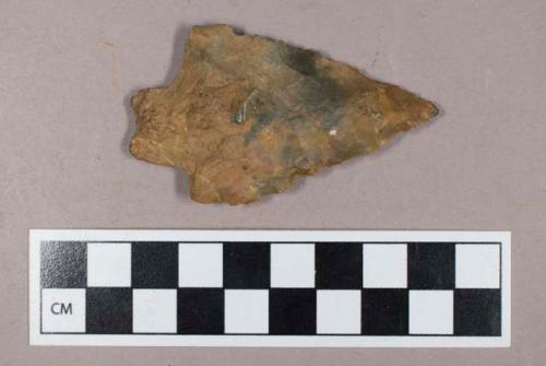 Chipped stone, stemmed triangular biface