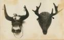 Two masks with horns