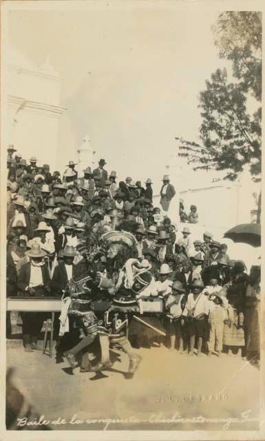 Dancers performing "Dance of the Conquest"