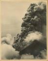 Volcán de Fuego erupting, aerial view