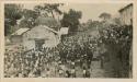 Large crowd worshipping Maximón