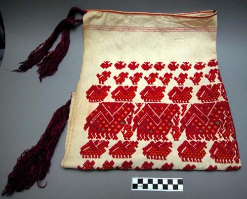 Servieta, or napkin, used for wrapping and carrying - red, orange, purple, yello