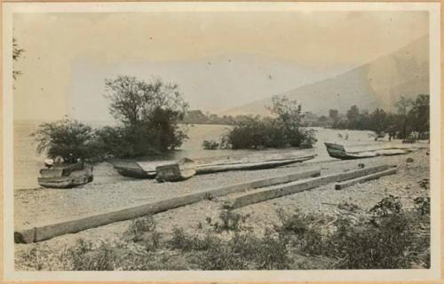 Boats on beach