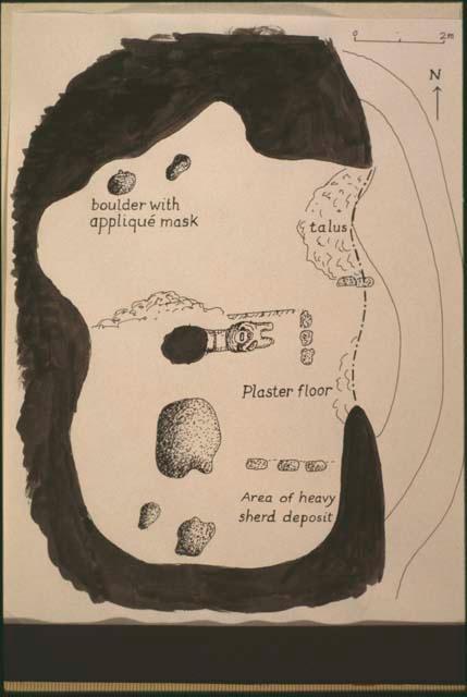 La Pailita cave, plan