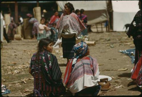 Women in locally made huipils