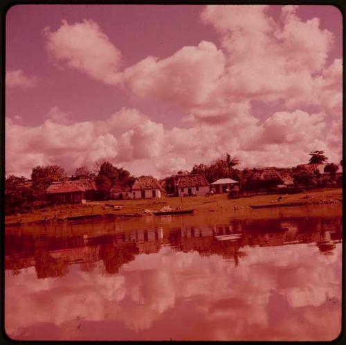 Houses and boats along shore