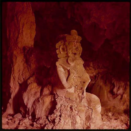 Chahk statue in La Pailita cave