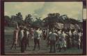 Ngobe-Bugle crowd at mouth of the Cricamola River, men with sharpened balsa poles during Balseria