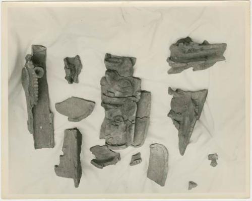 Bonampak, pottery effigy fragments