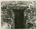 Bonampak, entrance to cave with stone lintel and jambs