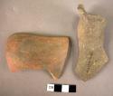 11 fragments of pottery sauceboat