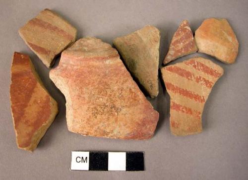 11 rim potsherds, 8 sherds, 4 base fragments, 2 shoulder sherds (Wace & Thompson