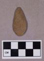 Chipped stone, projectile point, leaf-shaped