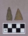 Chipped stone, projectile points, triangular