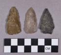 Chipped stone, projectile points, includes stemmed and leaf-shaped