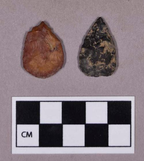 Chipped stone, projectile points, ovate