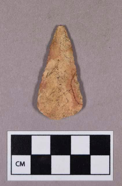 Chipped stone, projectile point, leaf-shaped