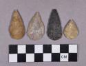 Chipped stone, projectile points, leaf-shaped