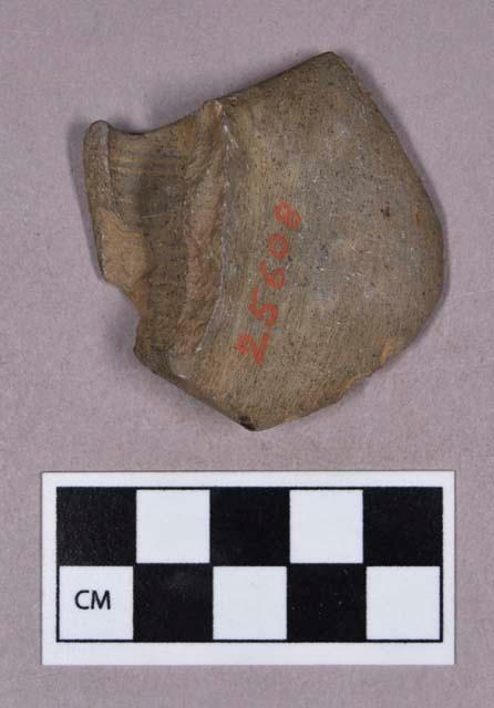 Ground stone, atlatl weight fragment