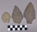Chipped stone, projectile points and bifaces, stemmed