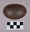 Ground stone, gorget with incised turtle