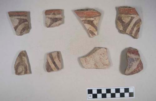 Fragments of polychrome pottery jar