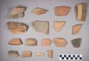 Sherds, 1 stone point, 2 pieces of stone- use?