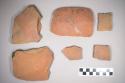 169 body potsherds of relatively soft & thick ware with small proportion of temp