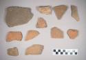 159 body potsherds of relatively hard thin ware with large amount of medium to f