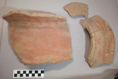 19 Santa Maria rough scored potsherds