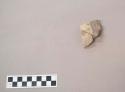 Earthenware vessel rim  sherd. Polychrome painted exterior. Undecorated interior.