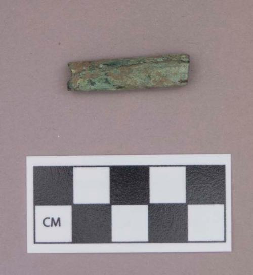 Metal, copper alloy rolled tube, likely bead