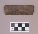 Metal, iron object fragment, rectangular, one tapered edge