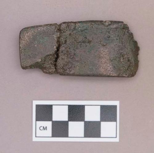 Metal, copper alloy adze, crossmended