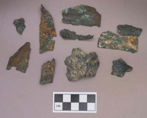 Metal, copper alloy sheet fragments