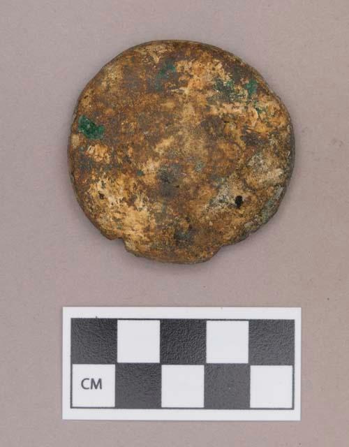 Metal, copper alloy earspool fragment