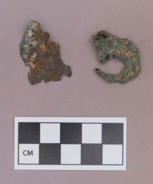 Metal, copper alloy fragments, possibly worked