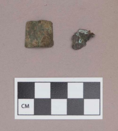 Metal, copper alloy sheet fragments