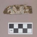 Metal, lead sheet fragment
