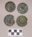 Metal, copper alloy ear spool fragments