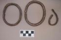 Metal, copper alloy bracelets, one bracelet fragment