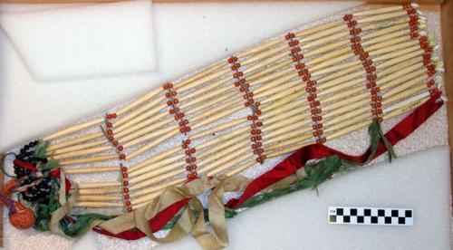 Bone bead chest decoration