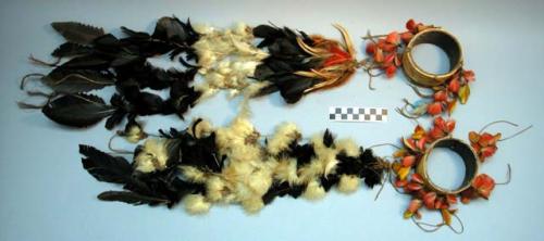 2 pair feather arm ornaments