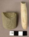 2 fragments polished stone implements