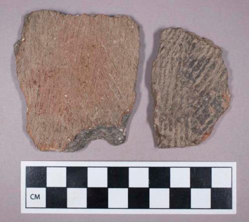 Ceramic, earthenware, body sherds with impressed decoration