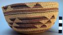 Wrapped twine basketry cap