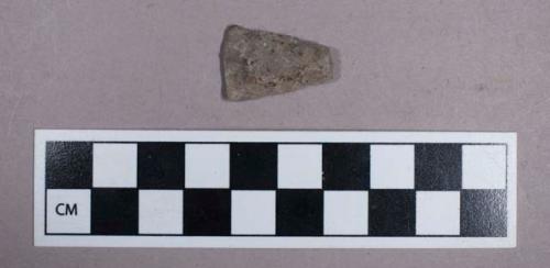 Chipped stone, triangular biface fragment