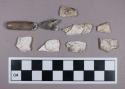 Bone, calcined bone fragments with incised decoration