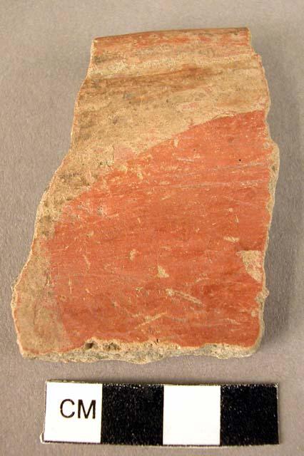 Rim potsherd, 1 potsherd - white on red ware (Wace & Thompson, 1912, Type B3#1)