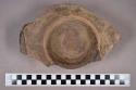 Ceramic, earthenware partial vessel, flared rim, white slipped